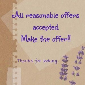 Please make me an offer, and if it is reasonable the item is yours!!